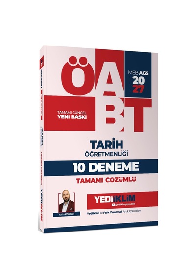 Yediiklim Yayınları 2027 Meb Ags Öabt Tarih Öğretmenliği Tamamı Çözümlü 10 Deneme-169987