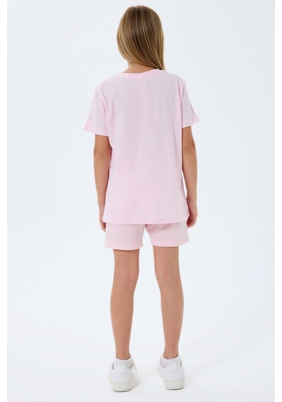 Rolypoly Kız Çocuk Pembe Şort Takım Rp3795-c-v1 Pembe
