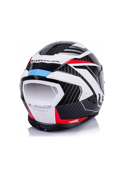Ls2 Storm 2 Racer Beyaz Kapalı Motosiklet Kaskı Beyaz - Siyah