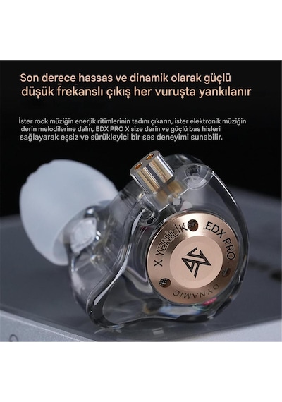 Kz Edx Pro X 1dd 10mm Kulak Içi Kulaklık Mikrofonlu Ve Type C Dönüştücü Kablo EDX Pro X