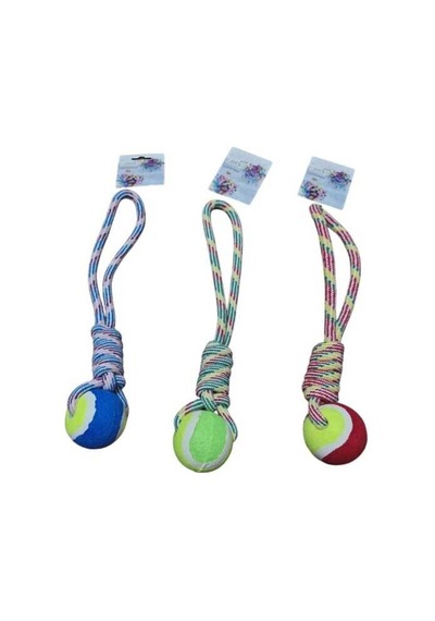 Cans Brc-2 Tenis Toplu Tutamaçlı Halat Oyuncak 35 Cm