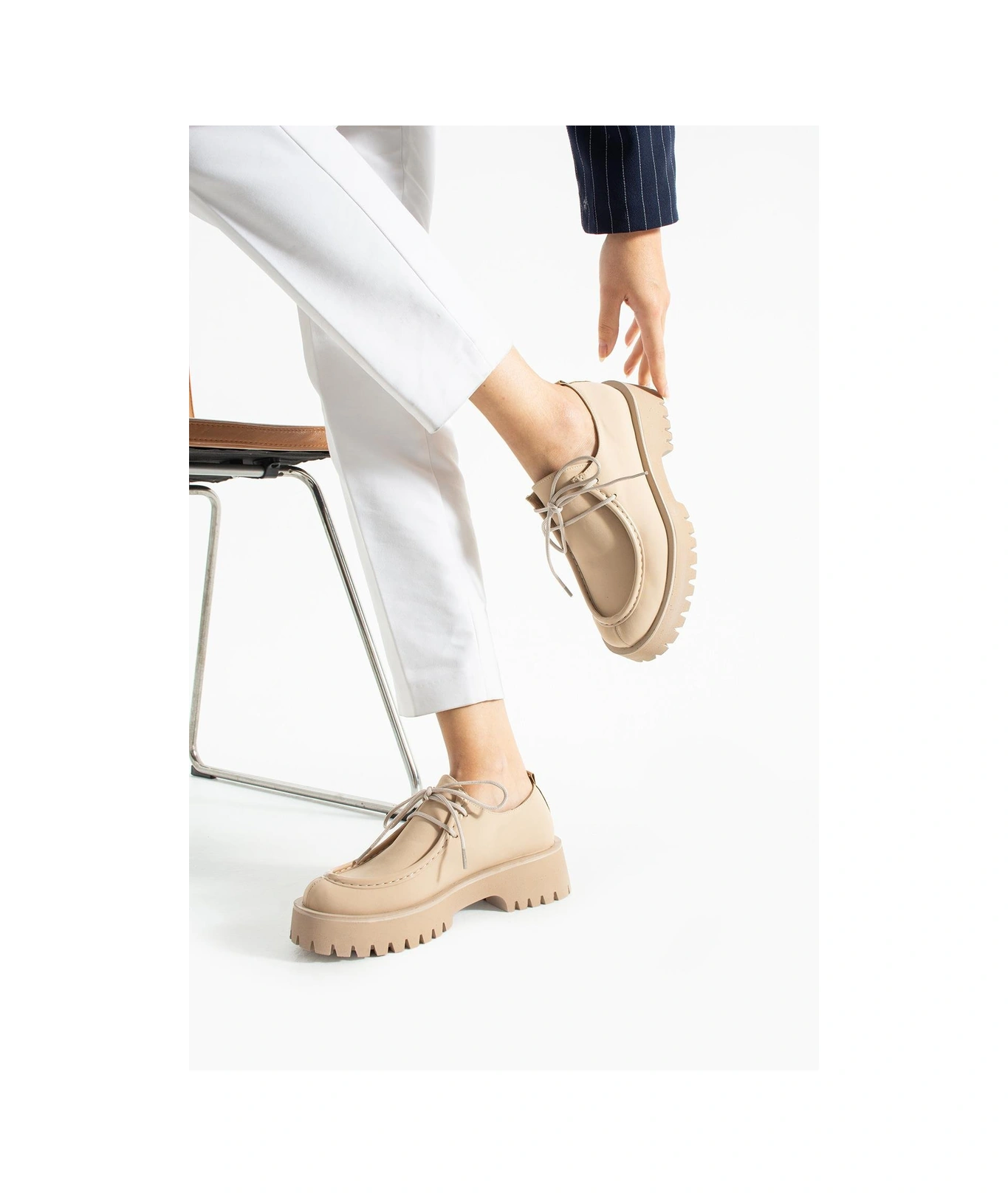 Kadın Yüksek Taban Loafer Arden - Bej Bej