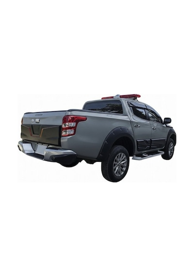 Mitsubishi L200 2015+ Yarım Bagaj Kapağı Kaplama Mat Siyah Arka Kapak Kaplama - Siyah