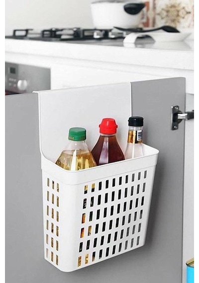 Plastik Askılı Dolap Düzenleyici Dolap Içi Deterjanlık Beyaz Plastik Diğer