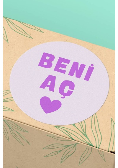 Lila Beni Aç Sticker 3x3cm St2314 Çok Renkli