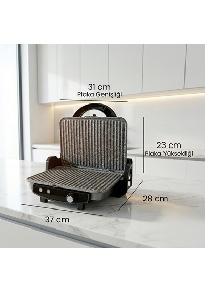 Any Morning OZ26TM03 Çıkarılabilir Plakalı Izgara Ve Tost Makinesi