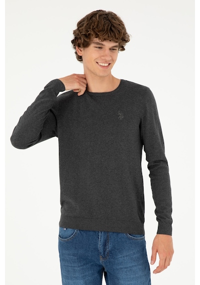 U.s. Polo Assn. Erkek Antrasit Melanj Kazak /triko 50293505-vr081 Antrasit Melanj U.s. Polo Assn. Erkek Antrasit Melanj Kazak /triko 50293505-vr081 Antrasit Melanj