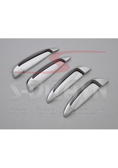 S-dizayn Fiat Linea Krom Kapı Kolu 4 Kapı 8 Prç 2007-2018 Çerçeveli