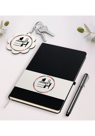 Kişiye Özel Sistem Mühendisi Siyah Defter Kalem Ve Anahtarlık Hed N11.13930