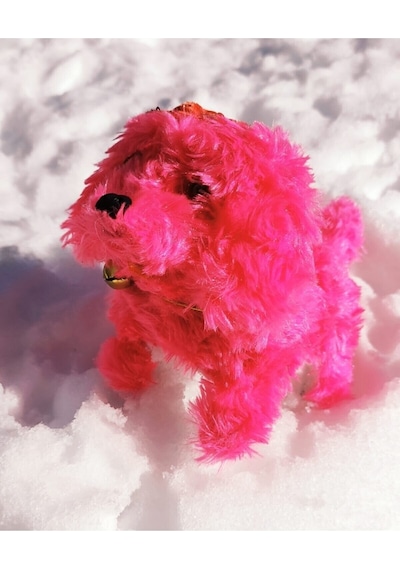 Yürüyen Havlayan Sevimli Pilli Peluş Köpek Pembe
