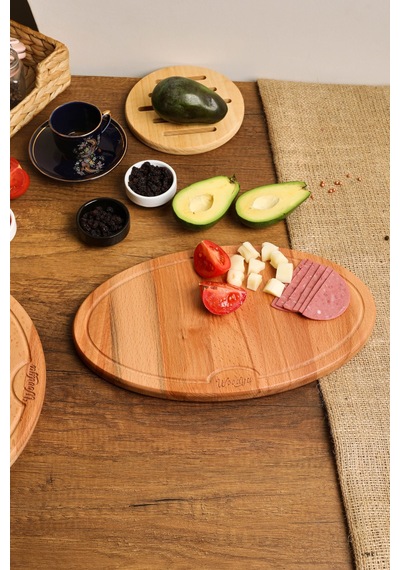 Ahşap Kesme Tahtası - Ahşap Sunum Tahtası - Ahşap Servis Tahtası - Anneler Günü Hediyesi 32x19 Cm Ahşap