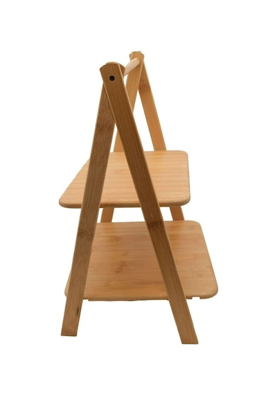 Doğal Bambu 2 Katlı Sunum Ve Düzenleme Standı Bej