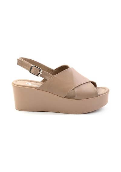 Bambi Bej Leather Kadın Sandalet K05040030503 Bej