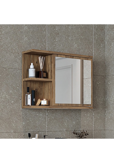 Kulpsuz Tek Kapaklı Mat Suntalam 60 Cm Aynalı Banyo Üst Dolap Atl Atlantik Çam Kulpsuz Tek Kapaklı Mat Suntalam 60 Cm Aynalı Banyo Üst Dolap Atl Atlantik Çam