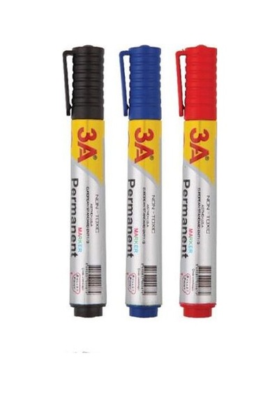 3a Eco Line Permanent Kalem Yuvarlak Uçlu 2 Mm Siyah
