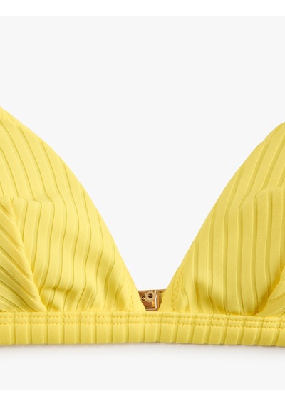 Koton Koton X Sibil Çetinkaya - V Yaka Bralet Bikini Üstü Sarı 6sak10218mm