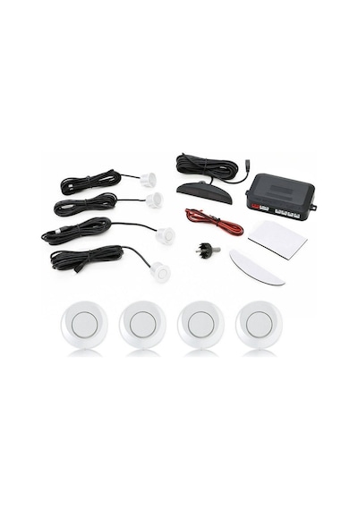 Aem Araç Geri Park Sensörü Led Ekran Ve Ses İkazlı Beyaz 18mm Aem Aem11 1022