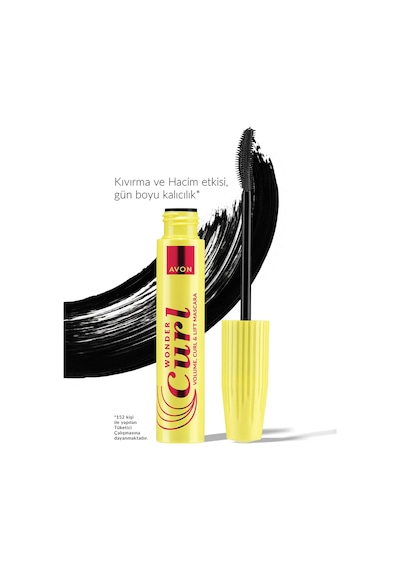 Avon Wonder Curl Volume Curl & Lift Maskara Blackest Black