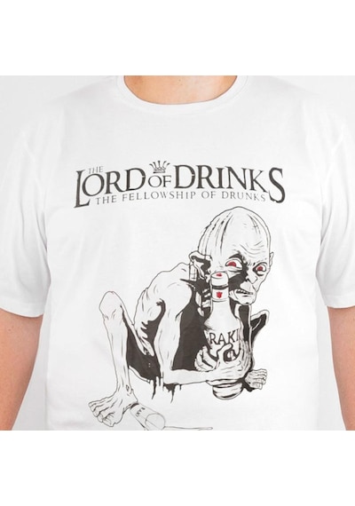 Bant Giyim - Lord Of The Rings 4xl Büyük Beden Beyaz Erkek Tişört Siyah