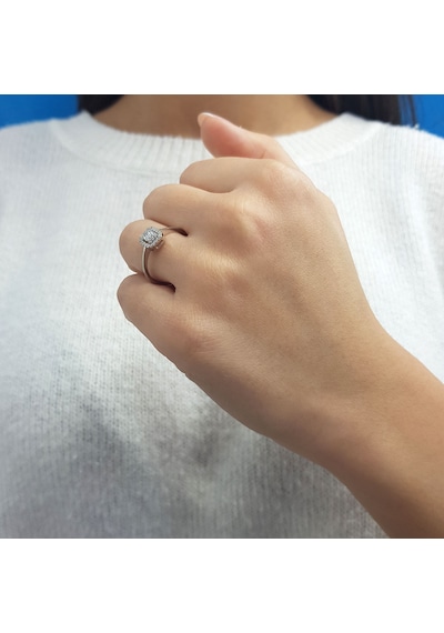 Lova 0,16 Karat Baget Pırlanta Yüzük - 1040517