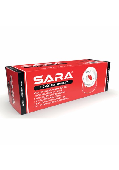Sara Büyük Teflon Bant Profesyonel Sızdırmazlık Çözümü S596