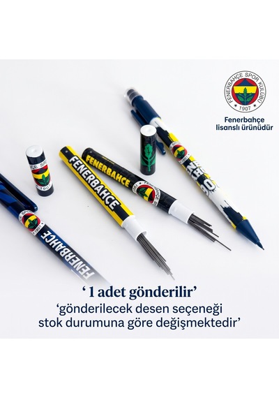Bakgelal Fenerbahçe Lisanslı Versatil Kalem Ve 0.7 Mm Uç Seti Taraftar Kırtasiye Seti - 9080795065652 Sarı - Lacivert