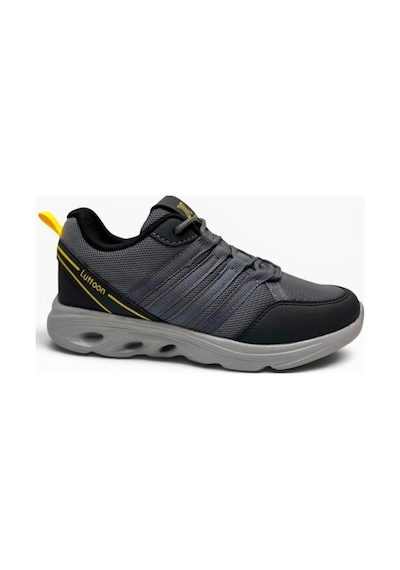 Luttoon 4138-26 Anorak Fashıon Kadın Sneaker Füme Siyah Sarı 36-39
