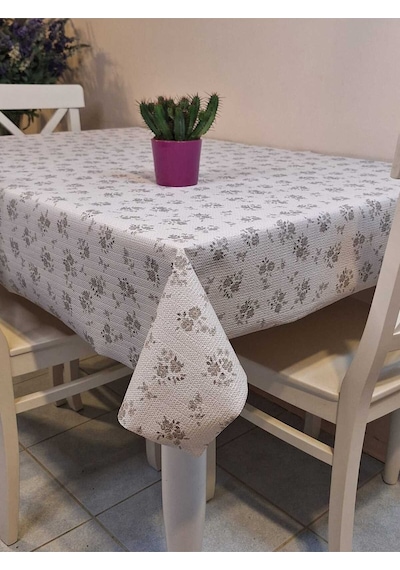 Kaydırmaz Tabanlı Pvc Muşamba - Desenli Silinebilir Masa Örtüsü 06kt38 Çok Renkli