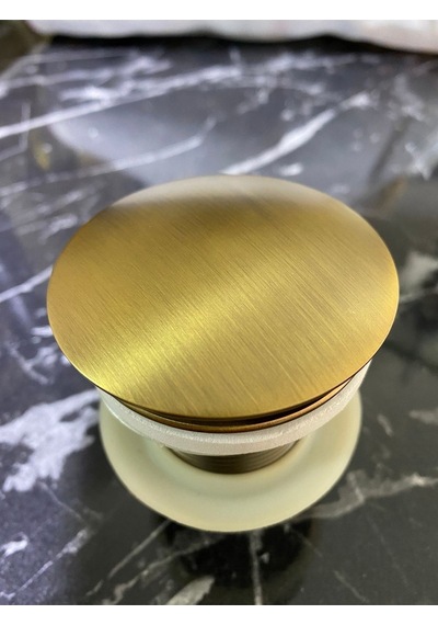 İsaoğlu Yapı Mat Gold Lavabo Gideri Antik Gold Lavabo Süzgeci Pirinç Malzeme Gold Altın