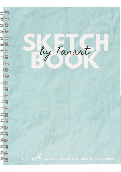 Fanart Academy Sketch Book 120 Gr Spiralli 50 Yp A5 Turkuaz 8671