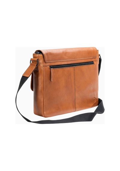 Farmhood Memphis Deri Evrak Çantası Messenger 38 Cm Dizüstü Bölmeli Lüks Açık Kahverengi