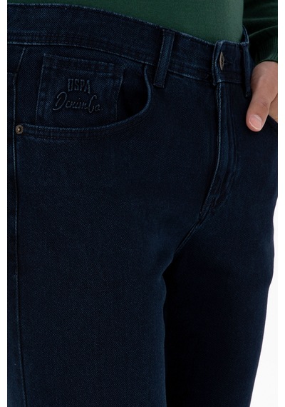 U.S. Polo Assn. Erkek Lacivert Straight Fit Jean Pantolon 50307754-VR033