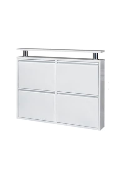 Kaser Metal Beyaz Ayakkabılık 2+2
