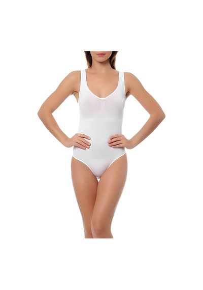 Nbb Seamless Kalın Askılı Dikişsiz Çıtçıtlı Body -2979 Beyaz
