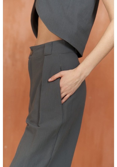 Mai Collection Mai Studios Co. Montana Antrasit Yelek Pantolon Takım Antrasit