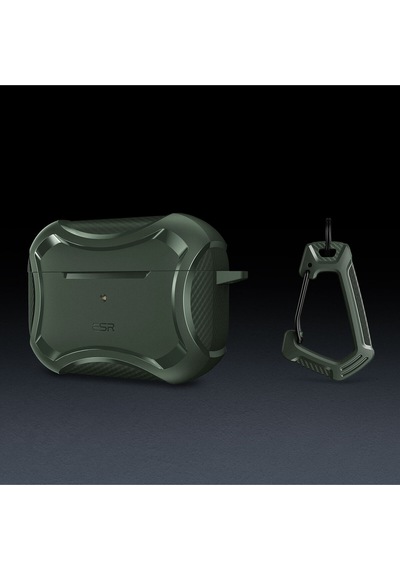 Apple AirPods Uyumlu Pro / Pro 2 Kılıf - Cyber Armor Tough Halolock Magsafe Kılıf Yeşil