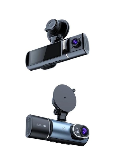 Pm-27086 3.16 Tft Ekran Çift Kameralı Gps Modüllü Hd Araç Kamerası Dvr 128gb Destekli