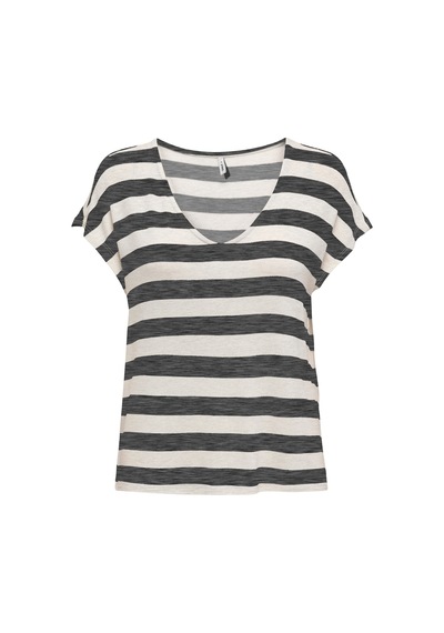 Only Onllıra Lıfe S/s V-neck Top Jrs Noos Kadın Siyah Bluz - 15252103