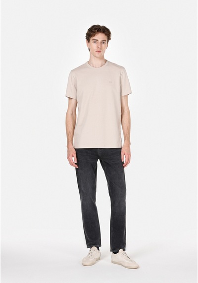 Colin's Colins Regular Fit Yuvarlak Yaka Düz Erkek Bej Kısa Kol Tişört Cl1073962 Q1.v1 Beı Bej