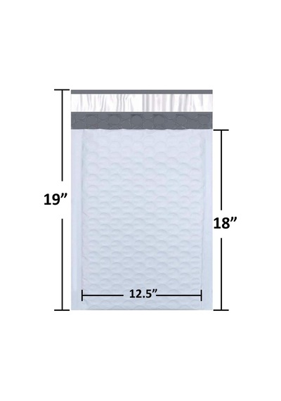 6 Poli Kabarcık Postalar 30 X 45 Cm Nakliye Yastıklı Zarflar Kendinden Yapışkanlı Su Geçirmez Yastıklı Posta 50'li Paket, Beyaz Pbmvr 12,5 X 19-50 Çok Renkli