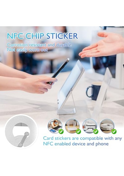 60 Adet Nfc Çıkartmaları, 25mm Nfc Etiketleri Ntag213, Boş Yeniden Yazılabilir Yuvarlak Nfc Etiketleri, Yapışkan