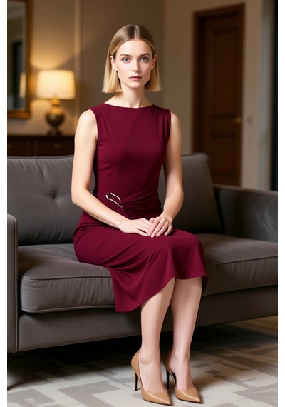 Benerly Kadın Bisiklet Yaka Kolsuz Bodycon Midi Elbise Büyük Beden Sandy Bordo Benerly Kadın Bisiklet Yaka Kolsuz Bodycon Midi Elbise Büyük Beden Sandy Bordo