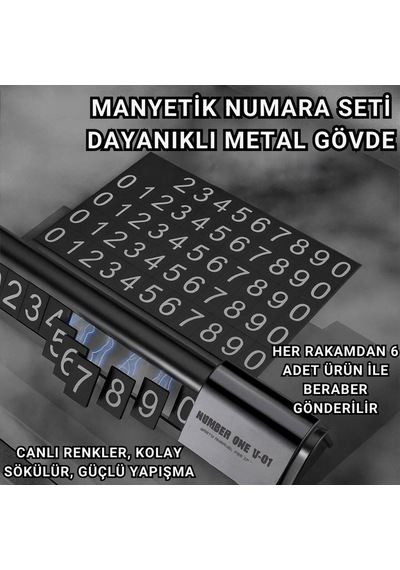 Coofbe Premıum Gece Görüşlü Gizlenebilir Araç Park Telefon Numaratörü Geçici Park Numaratör Plakalık 1 Adet