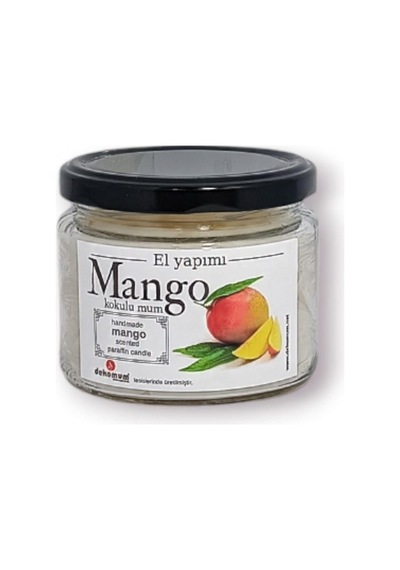 Fitilli Kokulu Kavanoz Mum Mango Yok