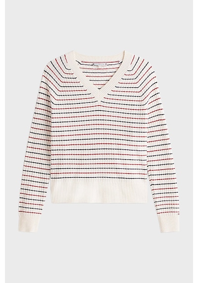 Tommy Hilfiger Bayan Kazak Ww0ww46417 0fh Beyaz-lacivert Beyaz-lacivert