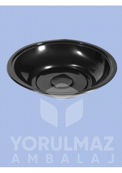 50 Adet Siyah Sulu Yemek Kabı Kapaksız Kullan At Dayanıklı Paket Servis Kabı Siyah