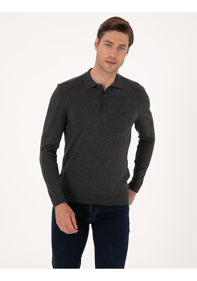 Pierre Cardin Erkek Antrasit Melanj Kazak /triko 50314189-vr081 Antrasit Melanj