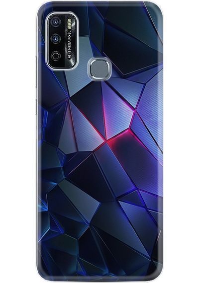 Infinix Hot 10 Play Kılıf Resimli Desenli Silikon Platinium Series Üçgenler 2 1872