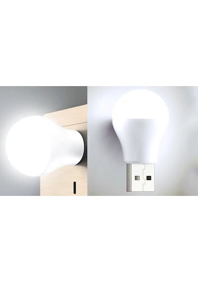 4 Adet Ampul Tasarım Taşınabilir Mini Usb Led Işık Lamba