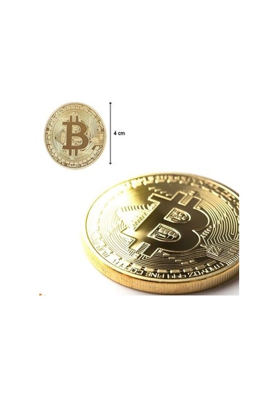 Şık Dekoratif Hediyelik Hatıra Kripto Bitcoin Sergi Objesi Süs Eşyası Vitrin Süsü